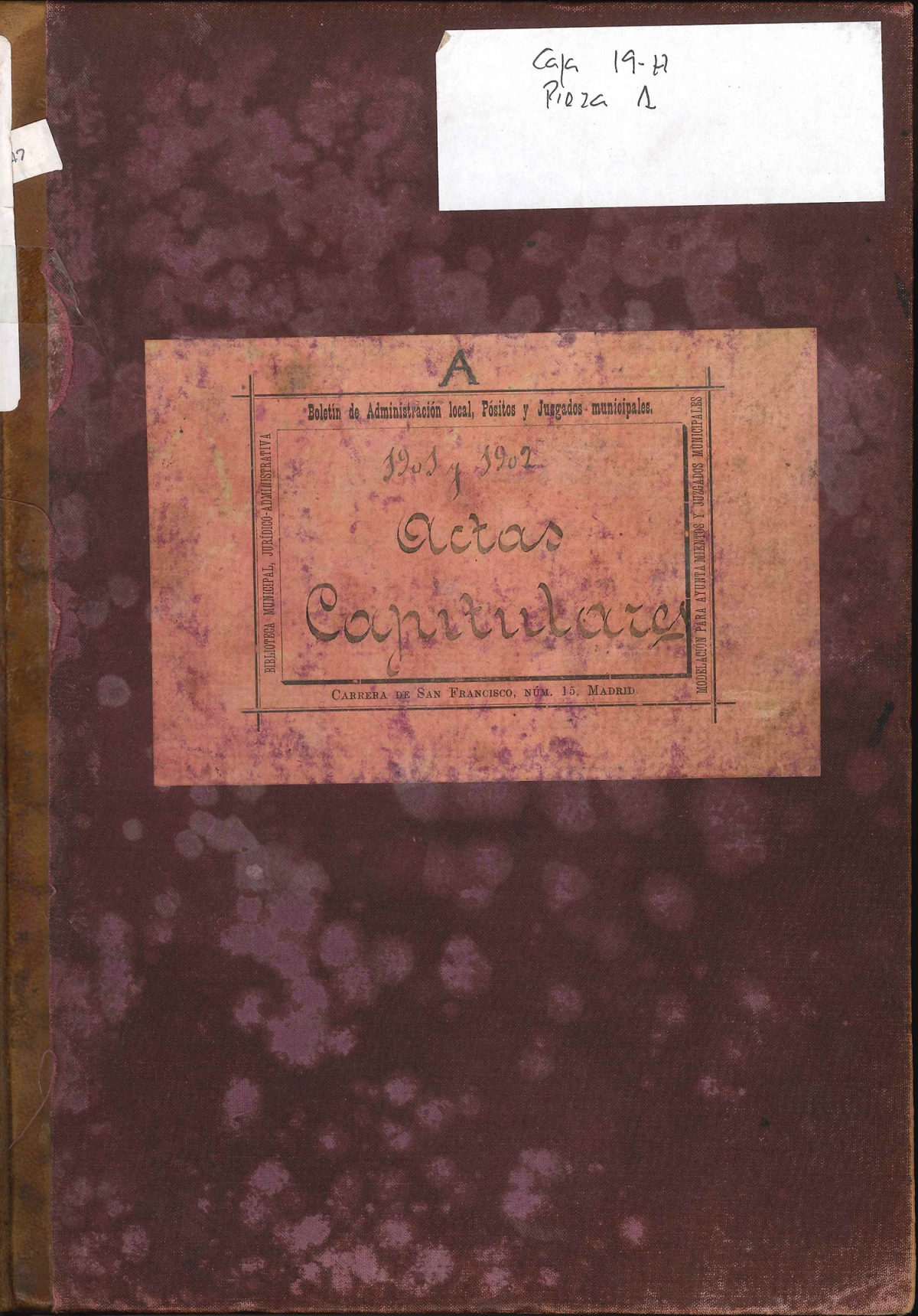 DIGITALIZADAS ACTAS CAPITULARES DE 1901 A 1906