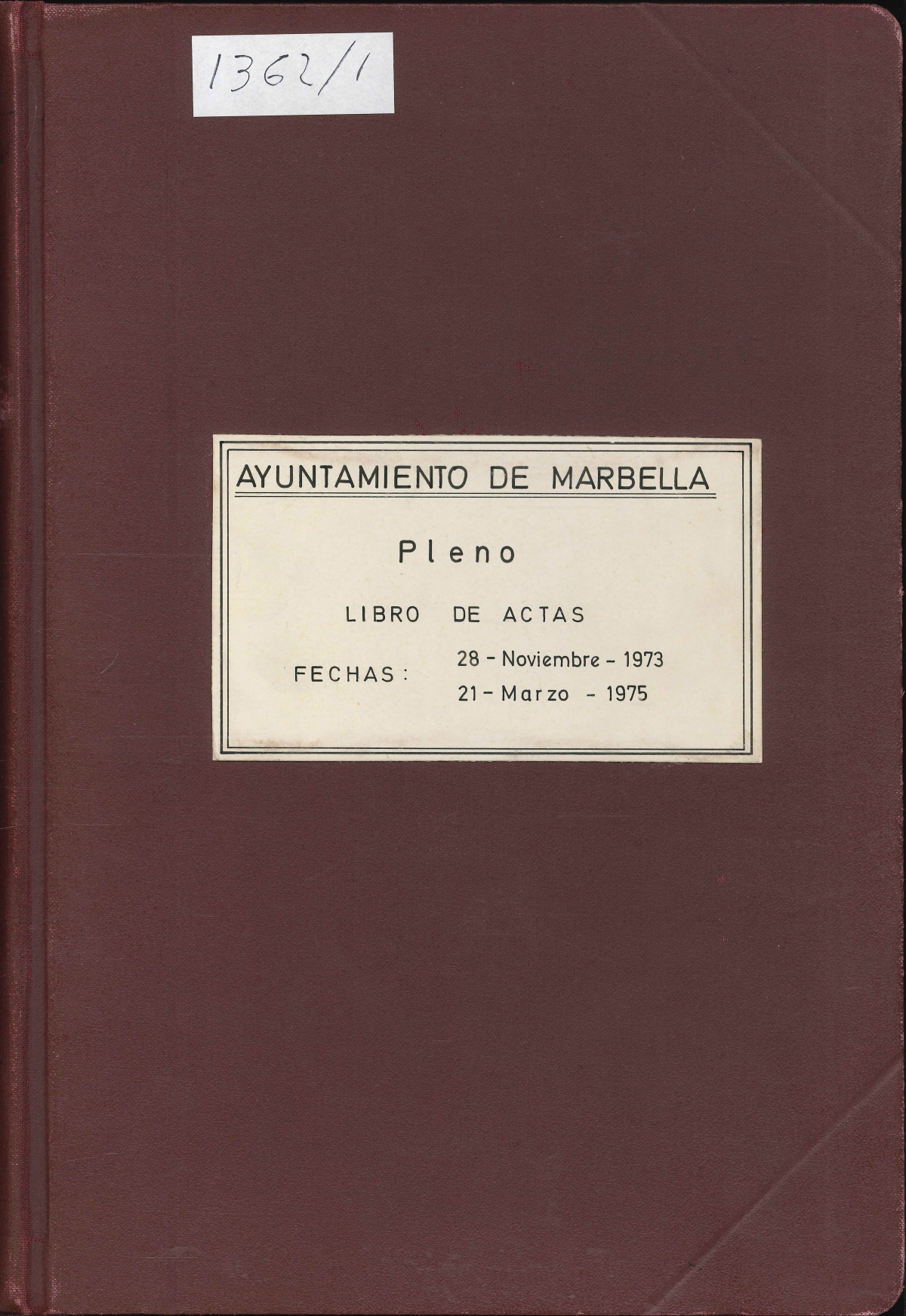 DIGITALIZADOS LIBROS DE ACTAS DEL PLENO ENTRE 1973 Y 1977