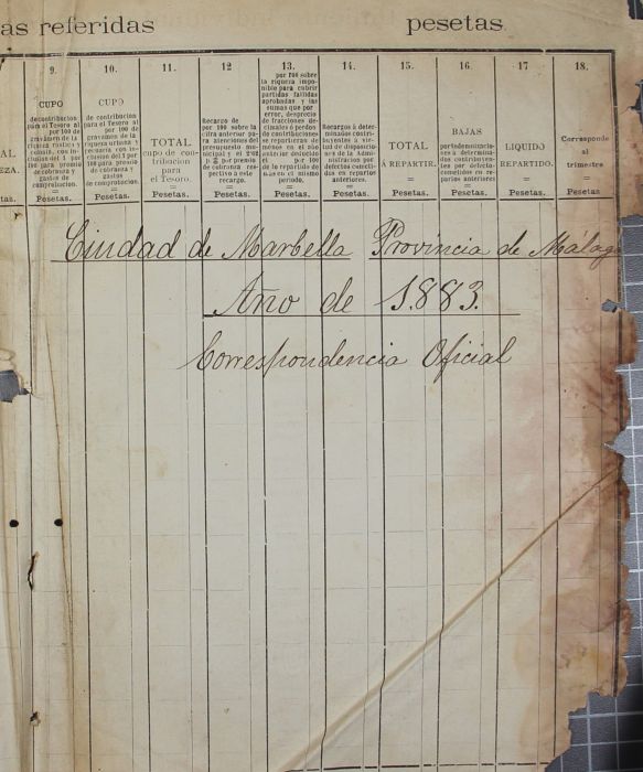 DIGITALIZADA CORRESPONDENCIA OFICIAL 1883 A 1893